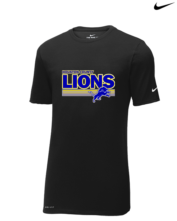 Houston County HS Football Stripes - Mens Nike Cotton Poly Tee