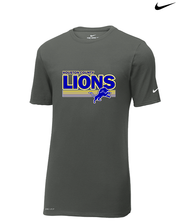 Houston County HS Football Stripes - Mens Nike Cotton Poly Tee