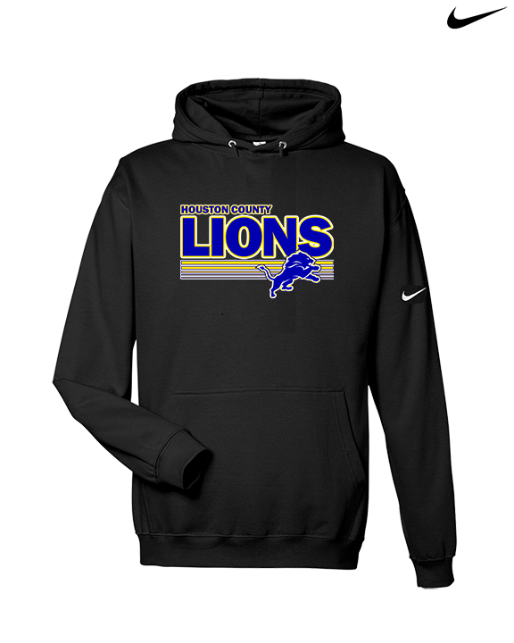 Houston County HS Football Stripes - Nike Club Fleece Hoodie
