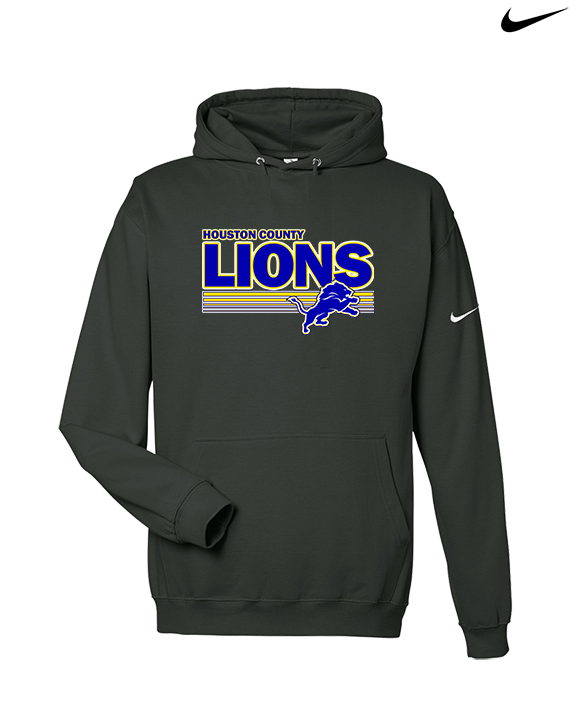 Houston County HS Football Stripes - Nike Club Fleece Hoodie