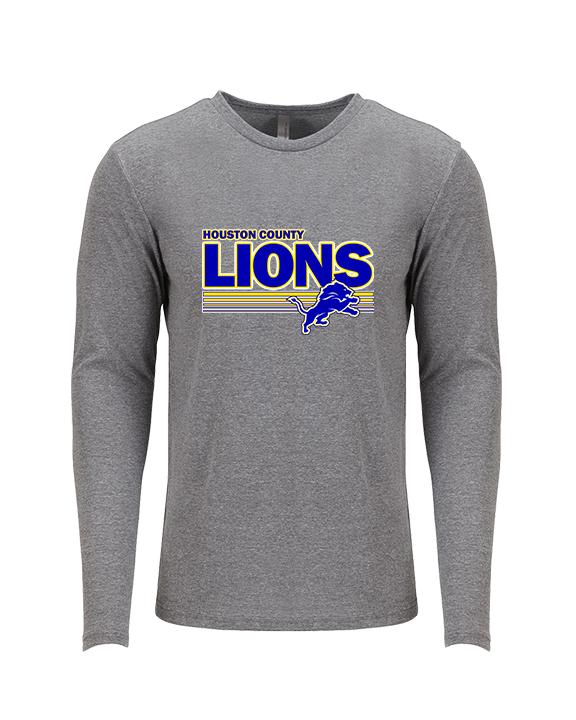 Houston County HS Football Stripes - Tri-Blend Long Sleeve