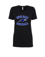 Hyde Park Academy Football Curve - Womens Vneck