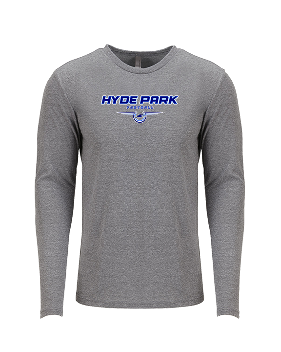 Hyde Park Academy Football Design - Tri-Blend Long Sleeve