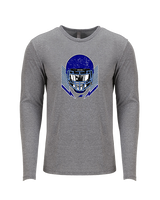 Hyde Park Academy Football Skull Crusher - Tri-Blend Long Sleeve