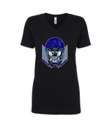 Hyde Park Academy Football Skull Crusher - Womens Vneck
