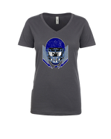 Hyde Park Academy Football Skull Crusher - Womens Vneck
