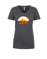 JEM Baseball Logo - Womens V-Neck
