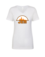 JEM Baseball Logo - Womens V-Neck