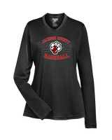 Jackson County HS Baseball Curve - Womens Performance Longsleeve