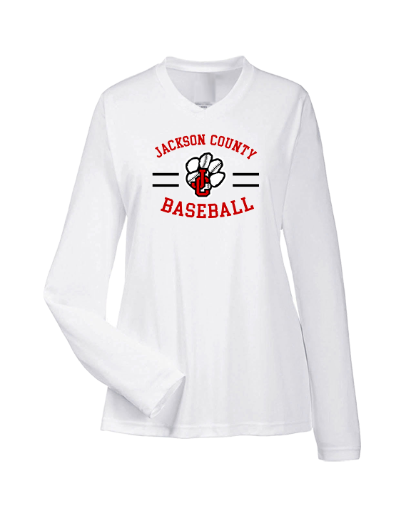 Jackson County HS Baseball Curve - Womens Performance Longsleeve