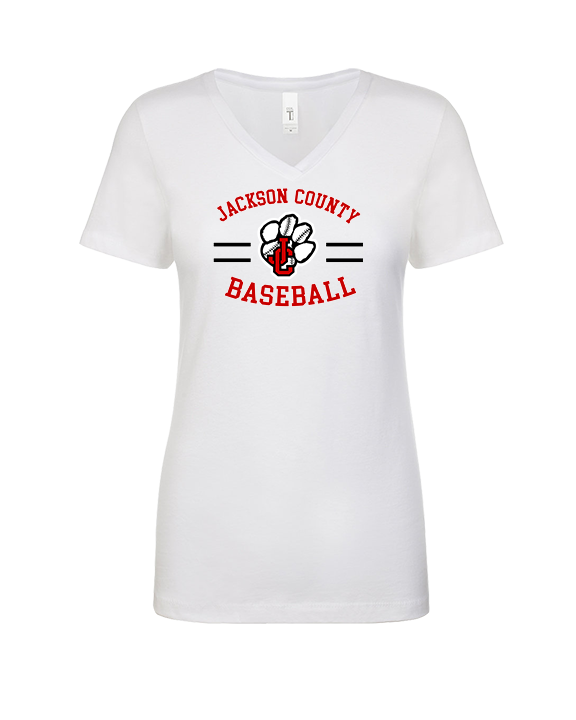 Jackson County HS Baseball Curve - Womens Vneck