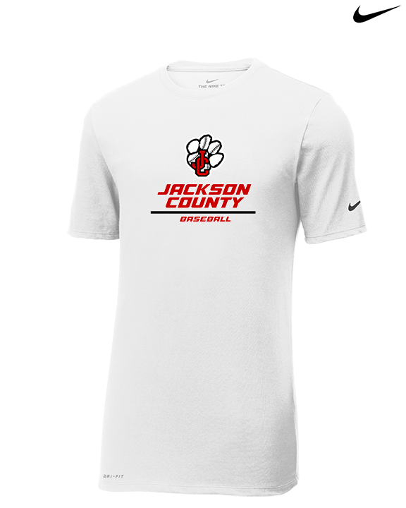 Jackson County HS Baseball Split - Mens Nike Cotton Poly Tee