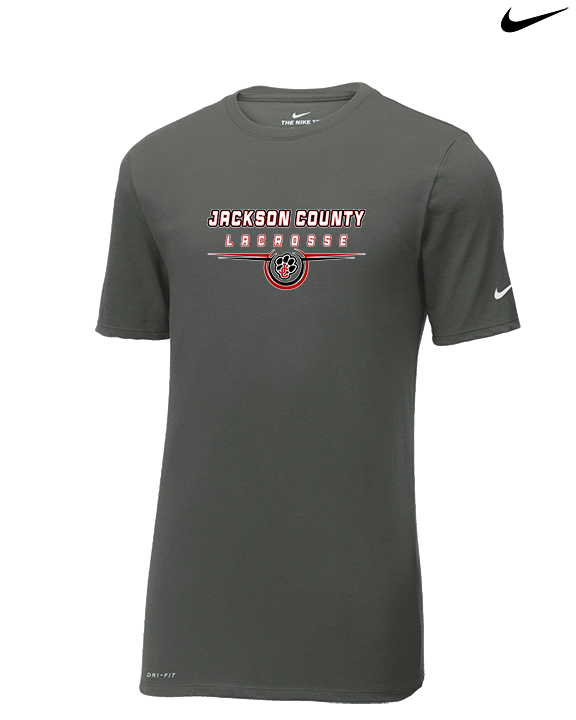 Jackson County HS Boys Lacrosse Design - Mens Nike Cotton Poly Tee