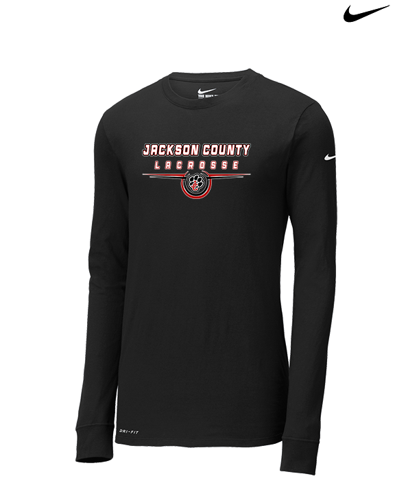 Jackson County HS Boys Lacrosse Design - Mens Nike Longsleeve
