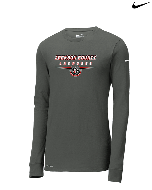 Jackson County HS Boys Lacrosse Design - Mens Nike Longsleeve