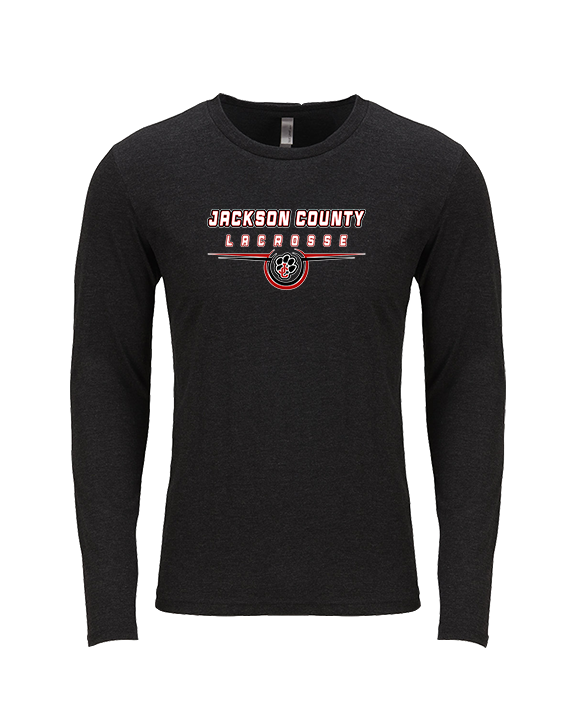 Jackson County HS Boys Lacrosse Design - Tri - Blend Long Sleeve