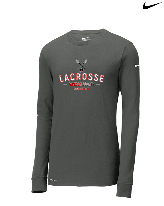 Jackson County HS Boys Lacrosse Short - Mens Nike Longsleeve