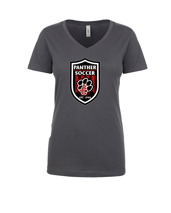 Jackson County HS Soccer Emblem - Womens V-Neck
