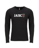 Jackson County HS Soccer JAXC Emblem - Tri-Blend Long Sleeve