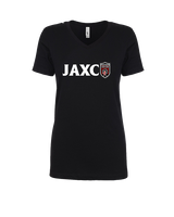 Jackson County HS Soccer JAXC Emblem - Womens Vneck