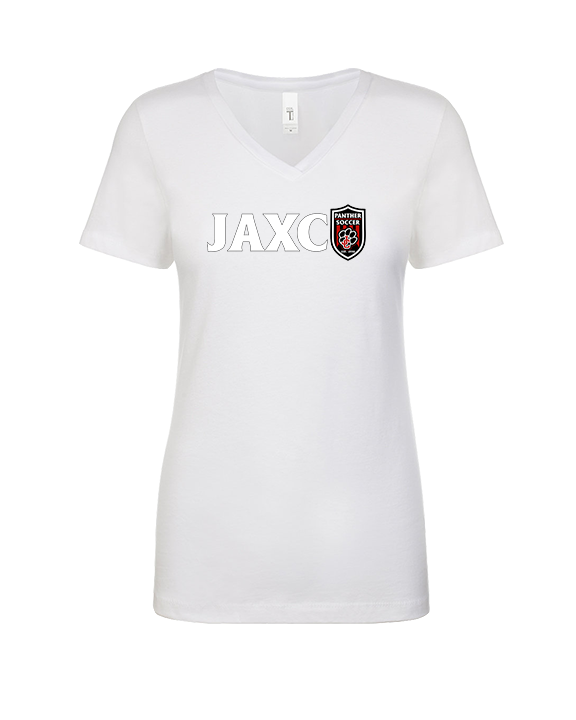 Jackson County HS Soccer JAXC Emblem - Womens Vneck