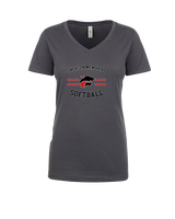 Jackson Memorial Softball Curve - Womens V-Neck