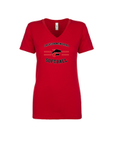 Jackson Memorial Softball Curve - Womens V-Neck
