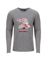 Jackson Memorial Softball Swing - Tri-Blend Long Sleeve