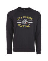 Jay M Robinson HS Softball Curve - Crewneck Sweatshirt