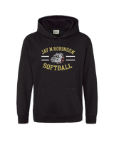 Jay M Robinson HS Softball Curve - Cotton Hoodie