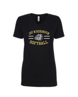 Jay M Robinson HS Softball Curve - Women’s V-Neck