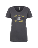 Jay M Robinson HS Softball Curve - Women’s V-Neck