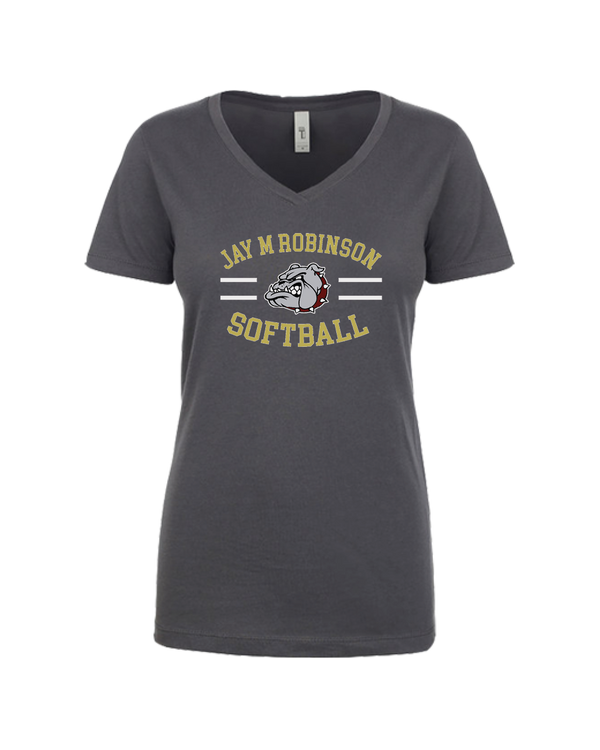 Jay M Robinson HS Softball Curve - Women’s V-Neck