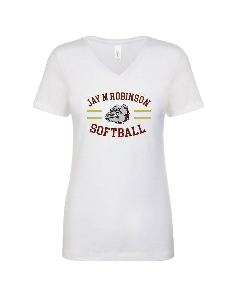 Jay M Robinson HS Softball Curve - Women’s V-Neck