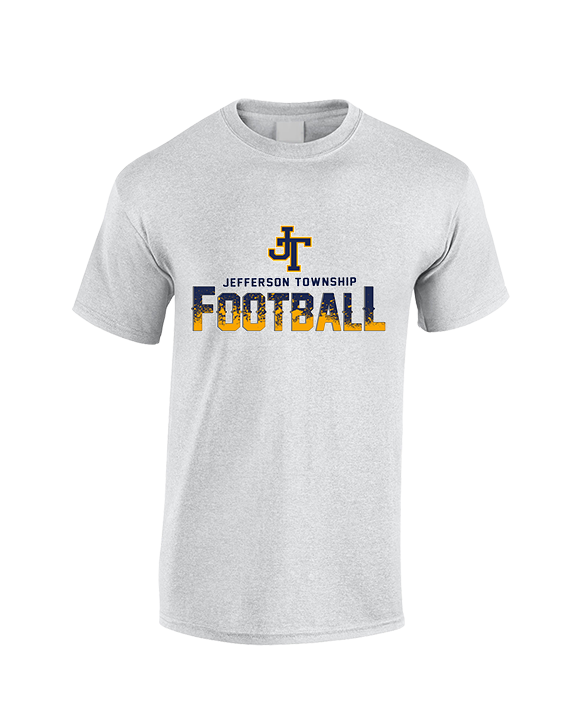 Jefferson Township HS Football Splatter - Cotton T-Shirt