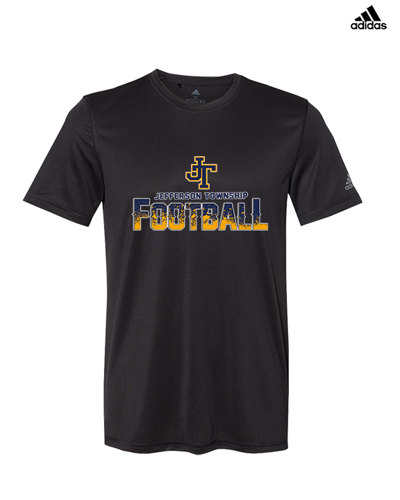 Jefferson Township HS Football Splatter - Mens Adidas Performance Shirt