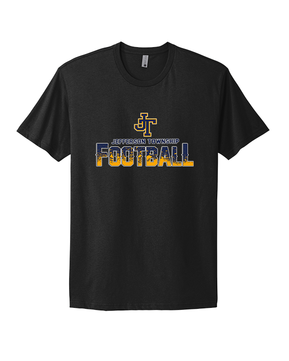 Jefferson Township HS Football Splatter - Mens Select Cotton T-Shirt