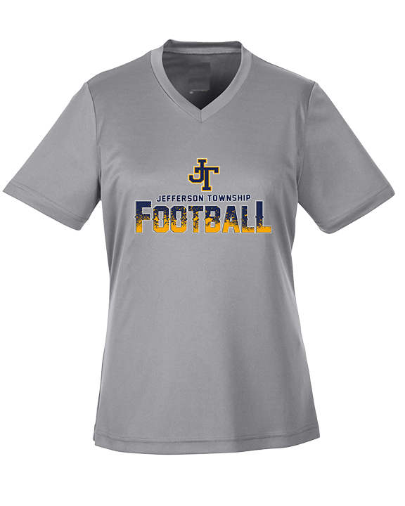 Jefferson Township HS Football Splatter - Womens Performance Shirt