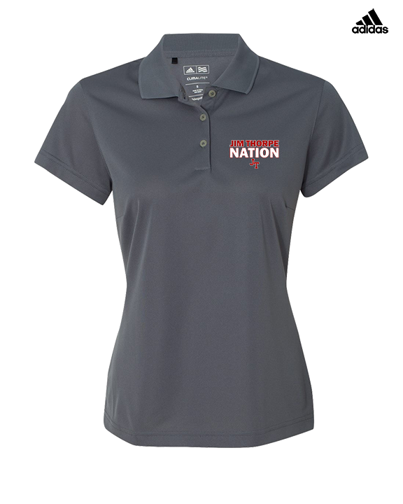 Jim Thorpe Area HS Track & Field Nation Blue Shirt - Adidas Womens Polo