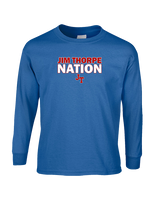 Jim Thorpe Area HS Track & Field Nation Blue Shirt - Cotton Longsleeve