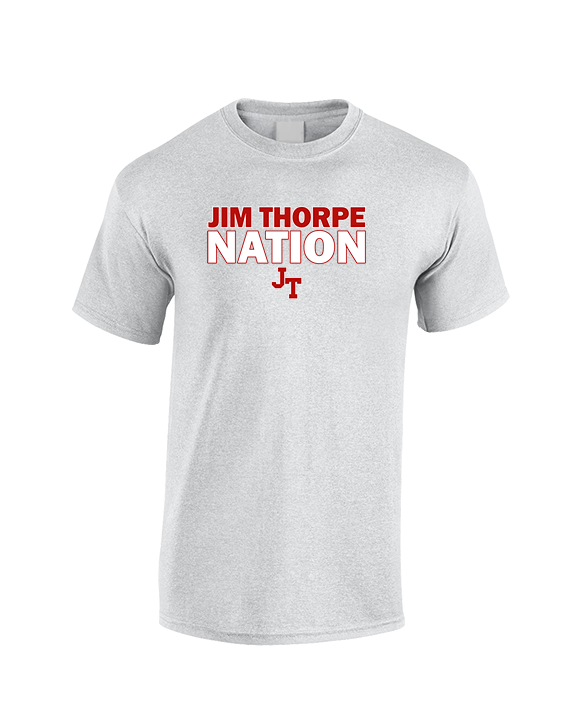 Jim Thorpe Area HS Track & Field Nation Blue Shirt - Cotton T-Shirt