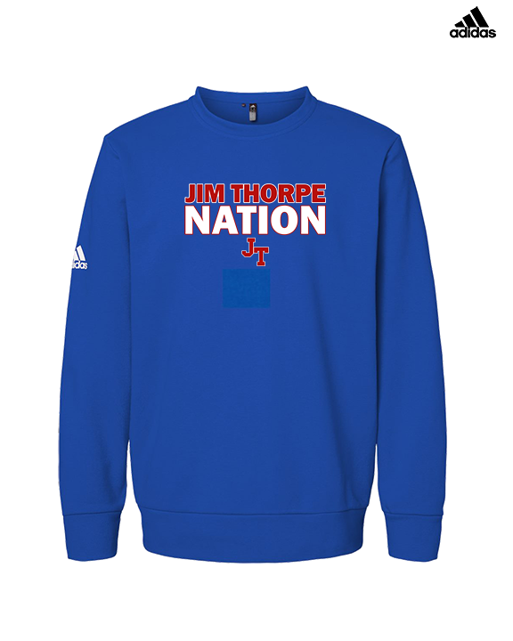Jim Thorpe Area HS Track & Field Nation Blue Shirt - Mens Adidas Crewneck