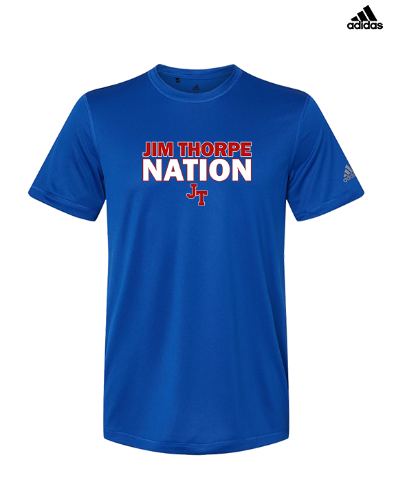 Jim Thorpe Area HS Track & Field Nation Blue Shirt - Mens Adidas Performance Shirt