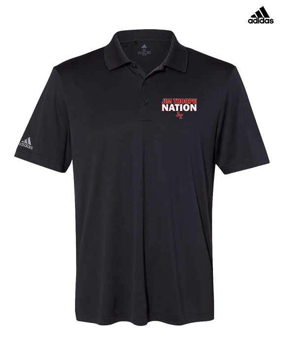 Jim Thorpe Area HS Track & Field Nation Blue Shirt - Mens Adidas Polo