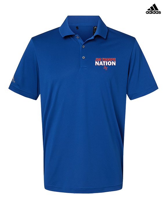 Jim Thorpe Area HS Track & Field Nation Blue Shirt - Mens Adidas Polo