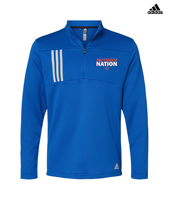 Jim Thorpe Area HS Track & Field Nation Blue Shirt - Mens Adidas Quarter Zip