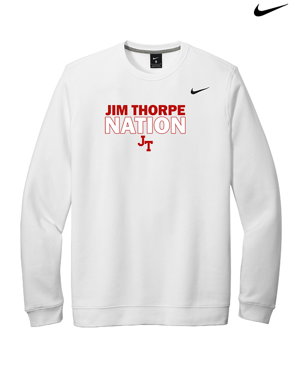 Jim Thorpe Area HS Track & Field Nation Blue Shirt - Mens Nike Crewneck