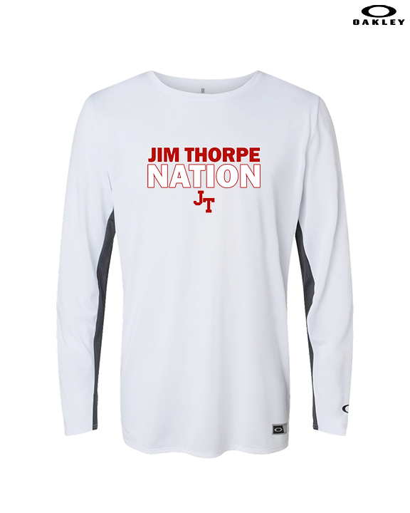 Jim Thorpe Area HS Track & Field Nation Blue Shirt - Mens Oakley Longsleeve