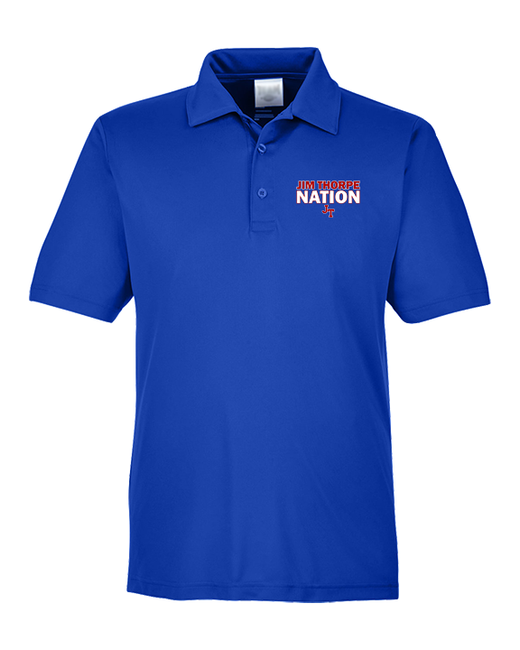 Jim Thorpe Area HS Track & Field Nation Blue Shirt - Mens Polo