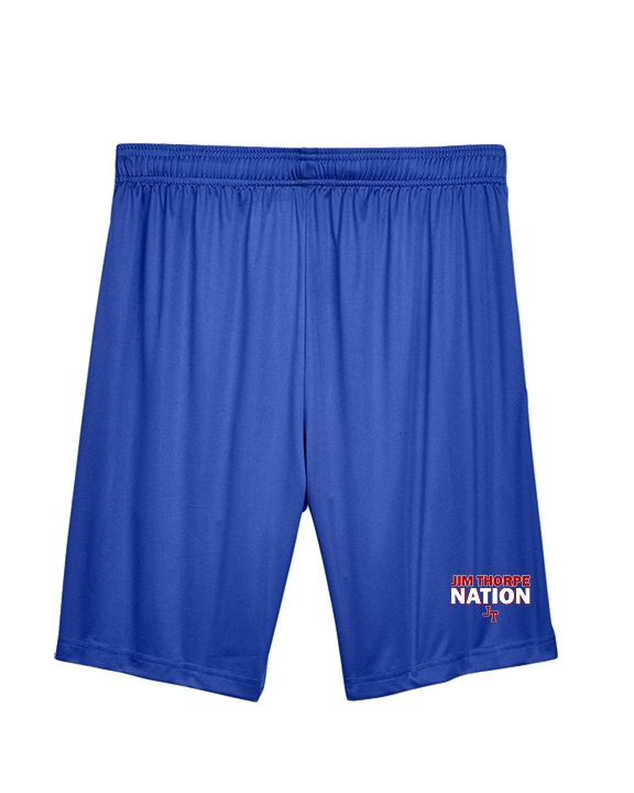 Jim Thorpe Area HS Track & Field Nation Blue Shirt - Mens Training Shorts with Pockets